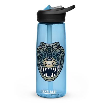 Australian Crocodile Portrait Sports Water Bottle