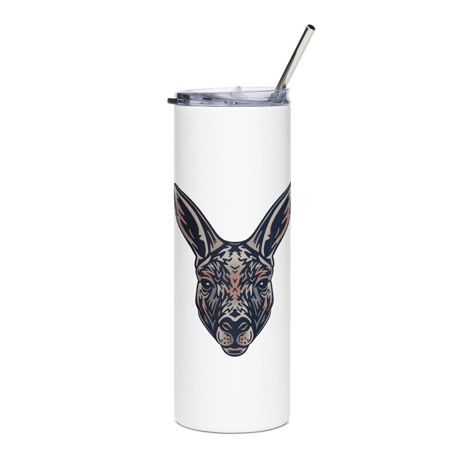 Australian Kangaroo Portrait Stainless Steel Tumbler