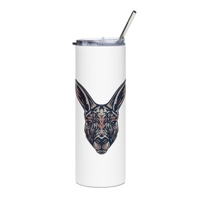 Australian Kangaroo Portrait Stainless Steel Tumbler