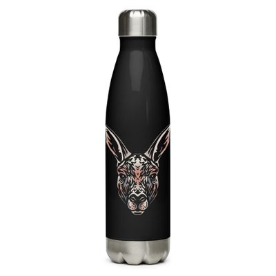 Australian Kangaroo Portrait Stainless Steel Water Bottle