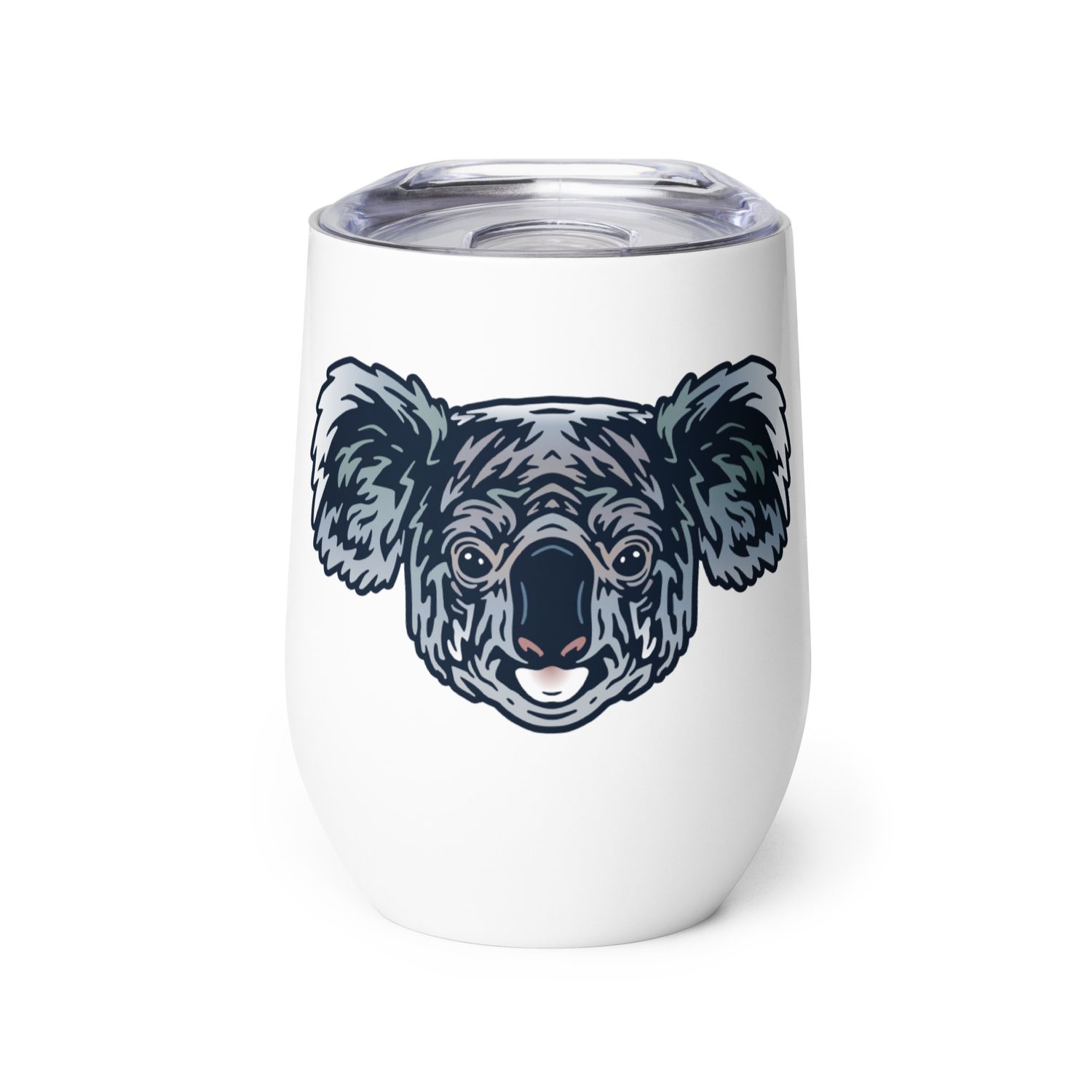 Australian Koala Portrait Wine Tumbler