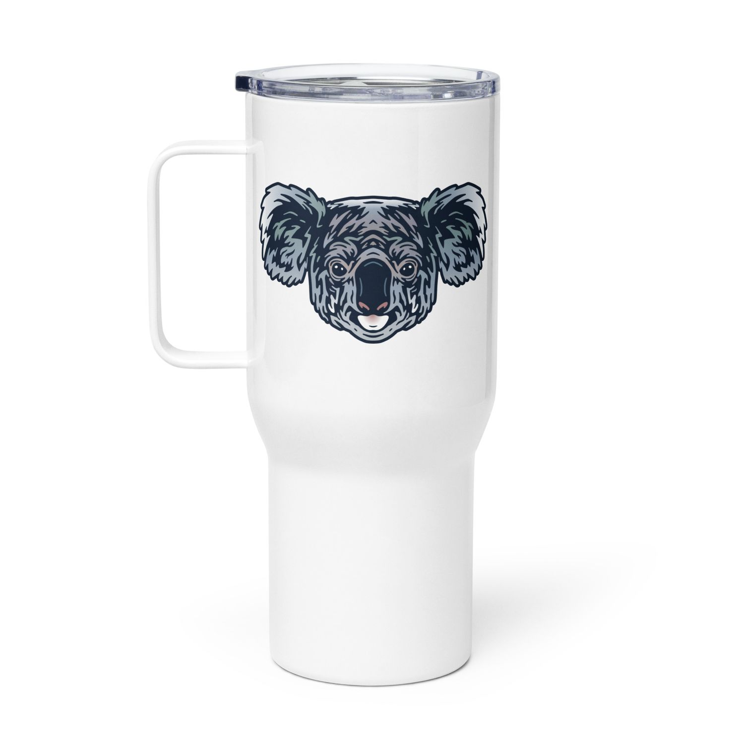 Australian Koala Portrait Travel Mug with a Handle