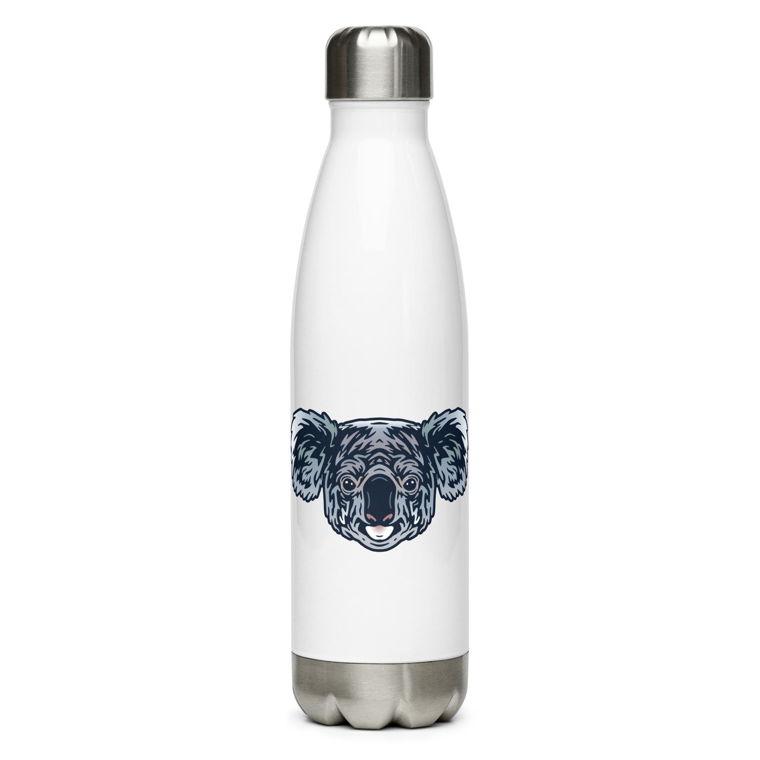 Australian Koala Portrait Stainless Steel Water Bottle