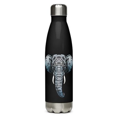 Endangered Sumatran Elephant Portrait Stainless Steel Water Bottle