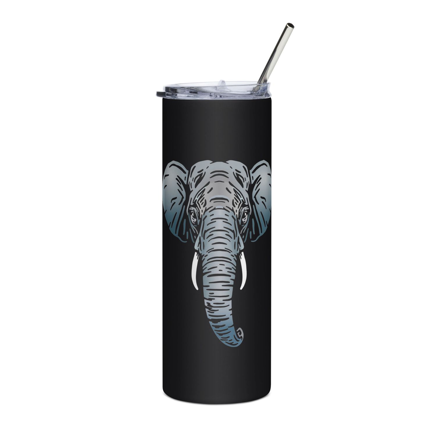 Endangered Sumatran Elephant Portrait Stainless Steel Tumbler