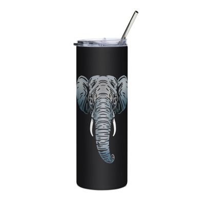 Endangered Sumatran Elephant Portrait Stainless Steel Tumbler