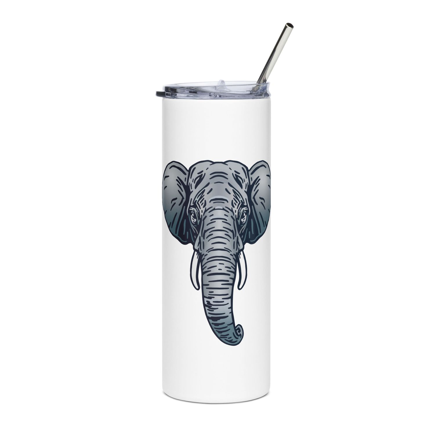 Endangered Sumatran Elephant Portrait Stainless Steel Tumbler