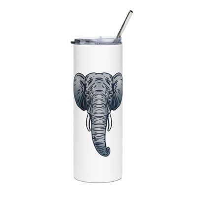 Endangered Sumatran Elephant Portrait Stainless Steel Tumbler