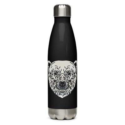 Endangered Polar Bear Portrait Stainless Steel Water Bottle