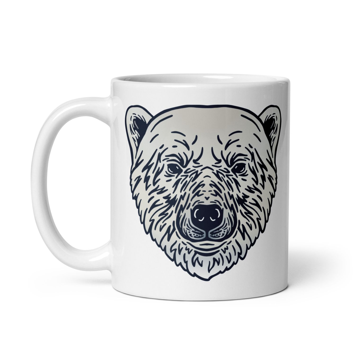 Endangered Polar Bear Portrait White Coffee Mug