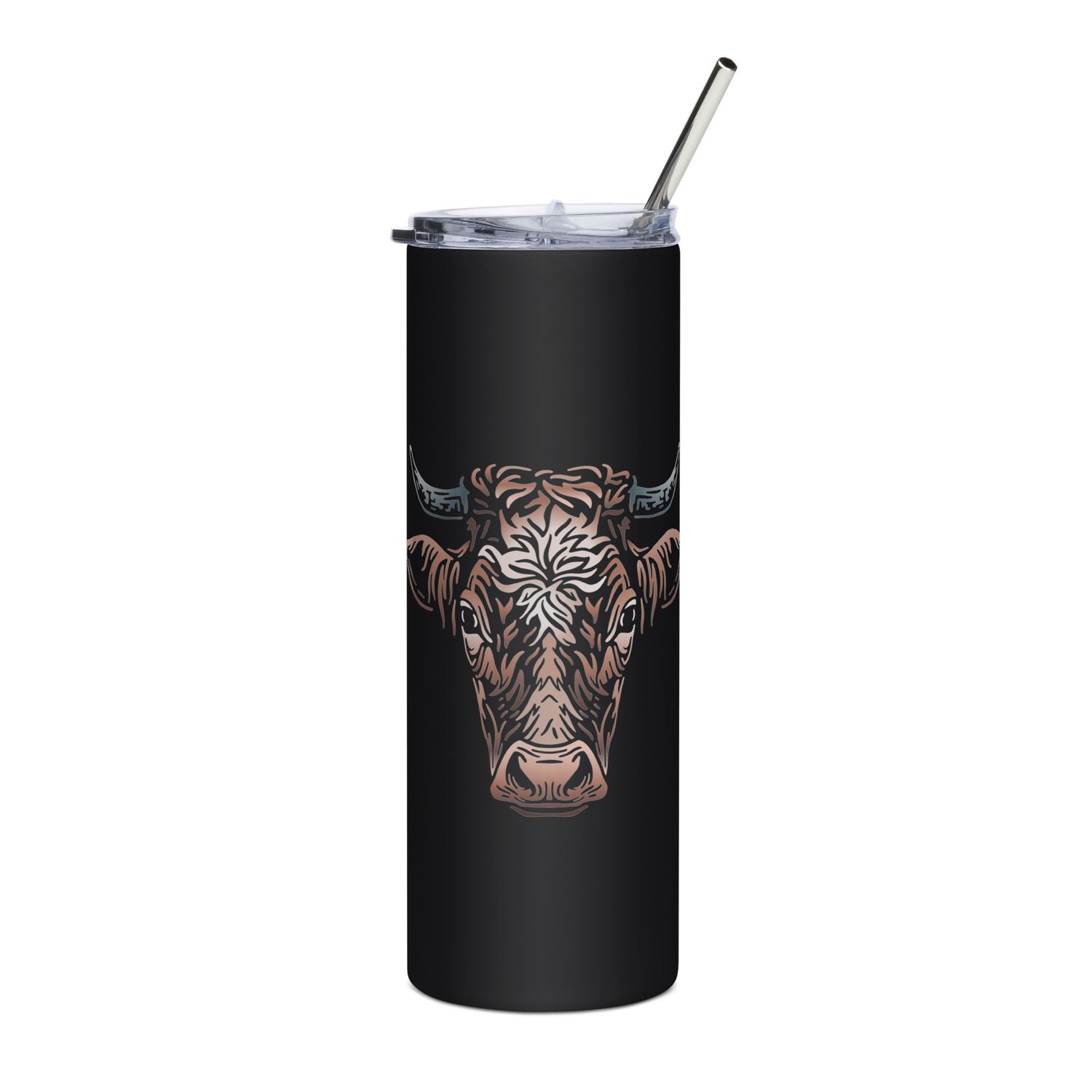 Farm Cow Portrait Stainless Steel Tumbler