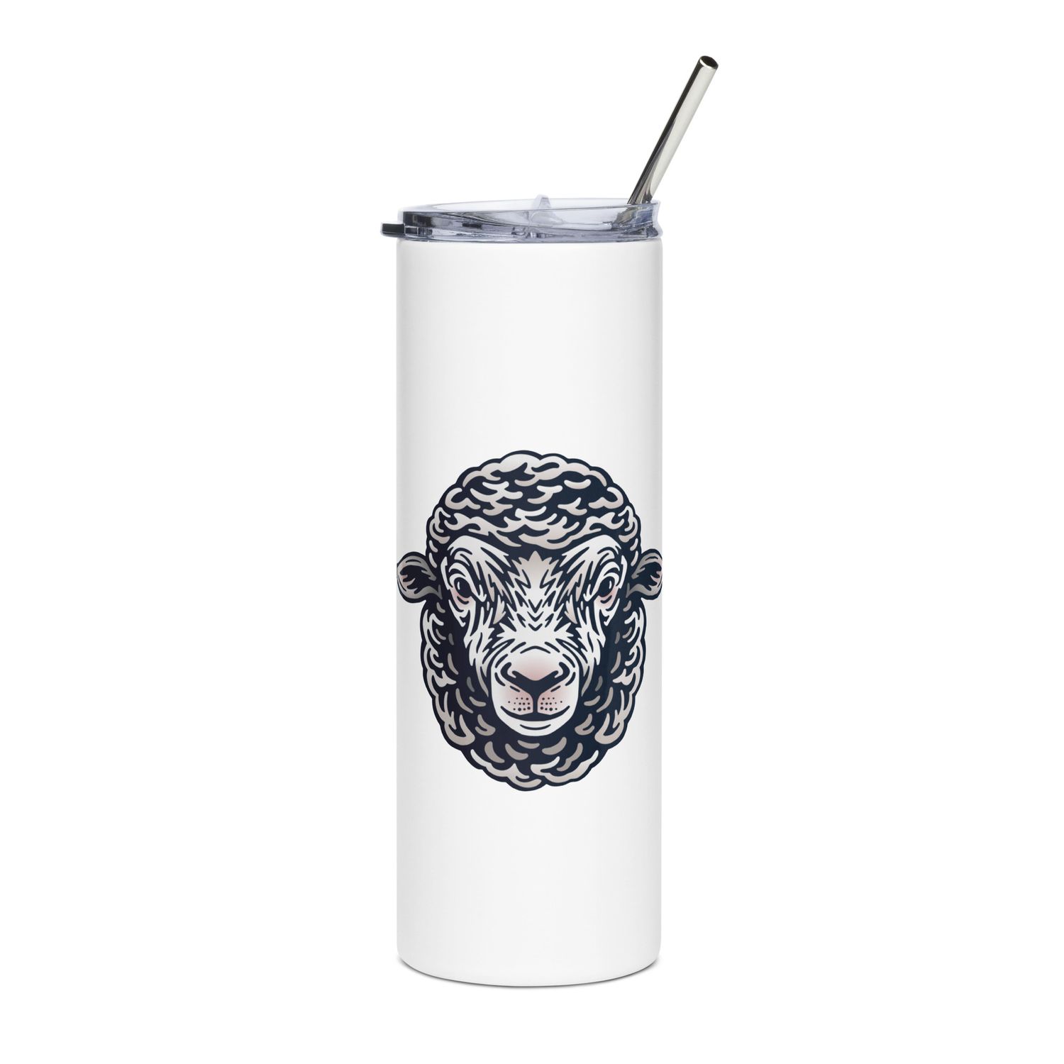 Farm Sheep Portrait Stainless Steel Tumbler