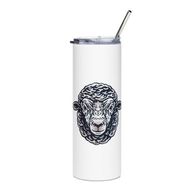 Farm Sheep Portrait Stainless Steel Tumbler