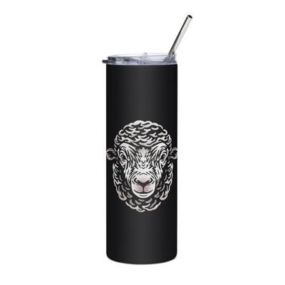 Farm Sheep Portrait Stainless Steel Tumbler