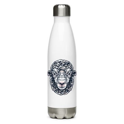 Farm Sheep Portrait Stainless Steel Water Bottle