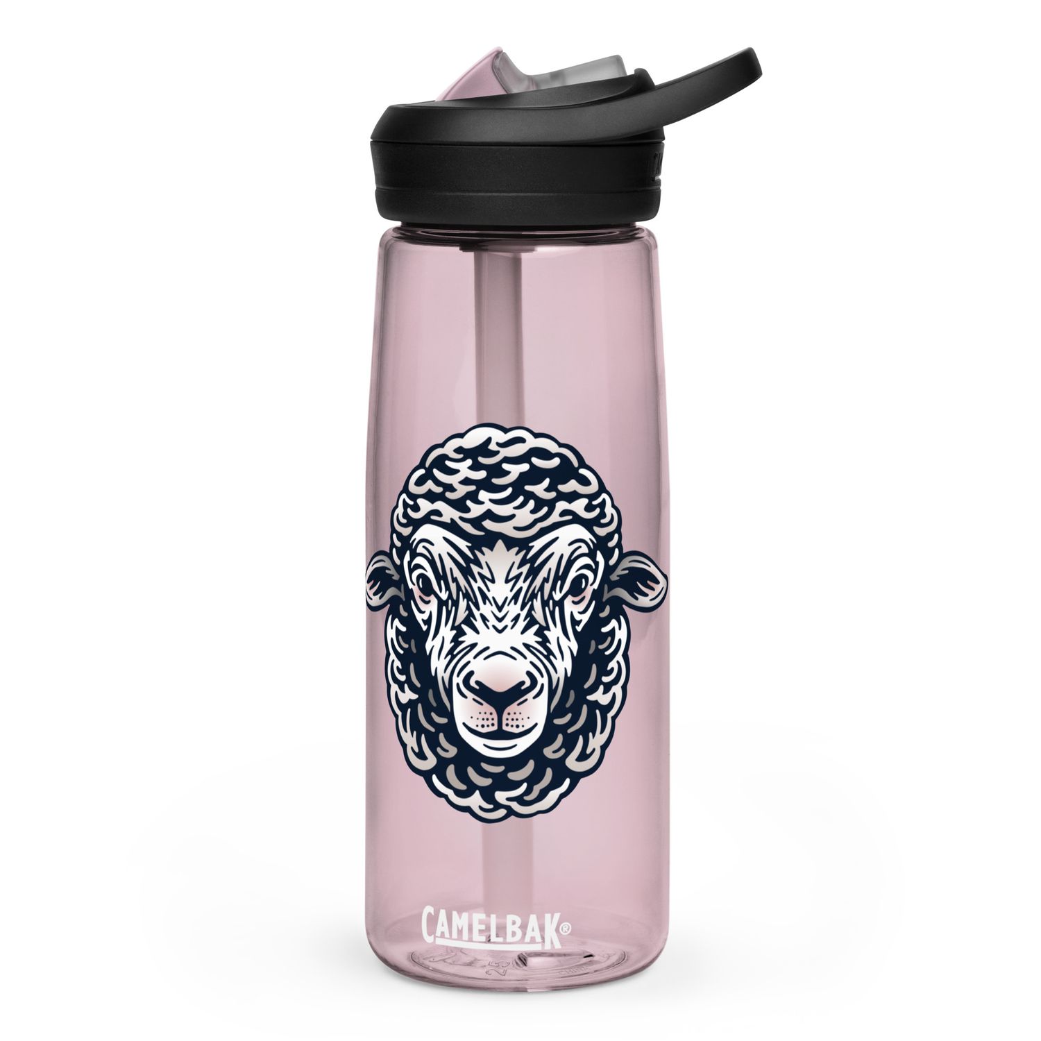 Farm Sheep Portrait Sports Water Bottle