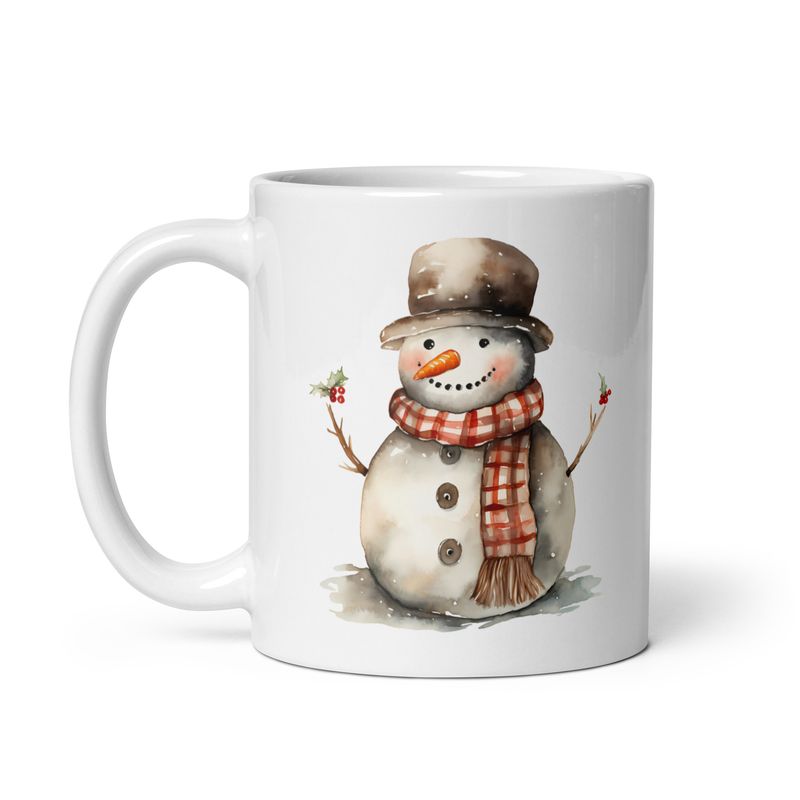 Christmas Snowman 1 White Coffee Mug