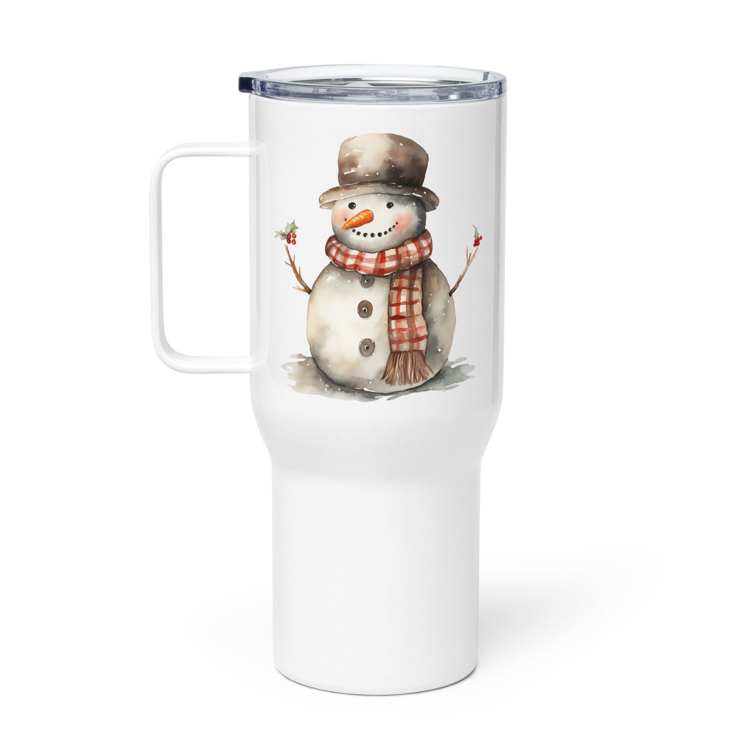 Christmas Snowman 1 Travel Mug with a Handle