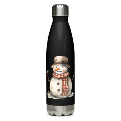 Christmas Snowman 1 Stainless Steel Water Bottle