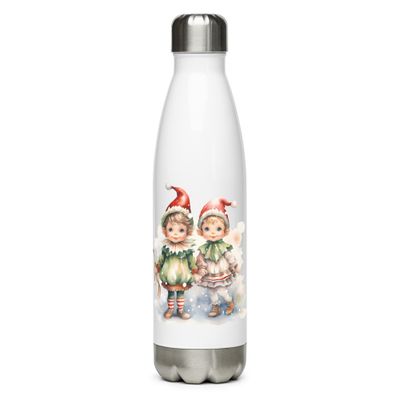 Christmas Elves 1 Stainless Steel Water Bottle