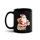 Santa Claus 2 Black Coffee Mug