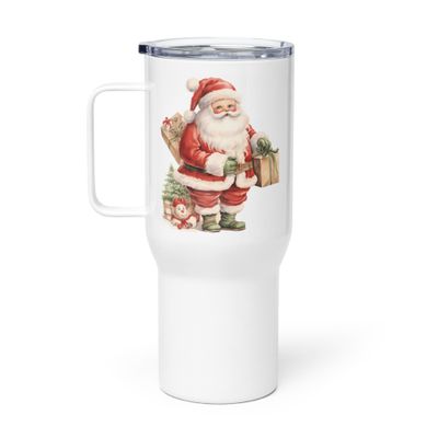Santa Claus 2 Travel Mug with a Handle