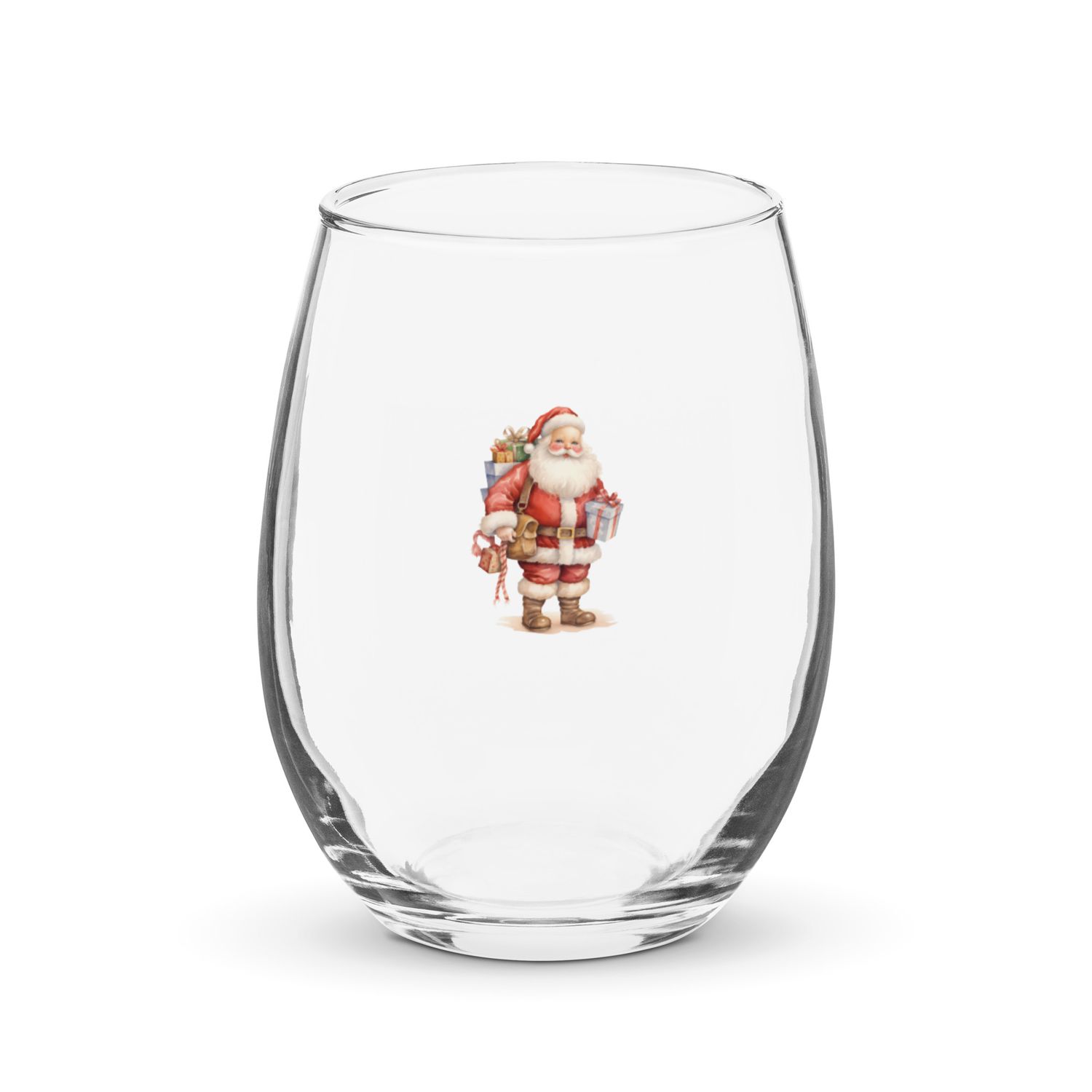 Santa Claus (#3) Stemless Wine Glass