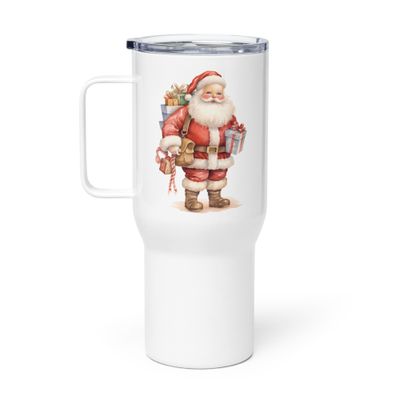 Santa Claus (#3) Travel Mug with a Handle