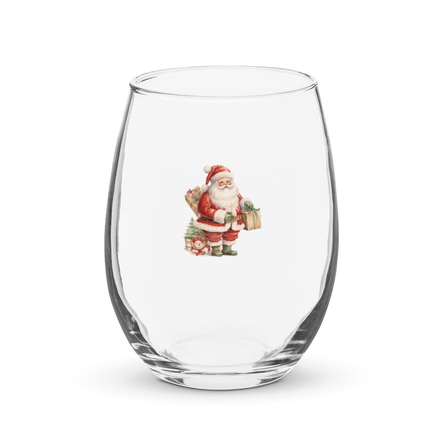 Santa Claus 2 Stemless Wine Glass