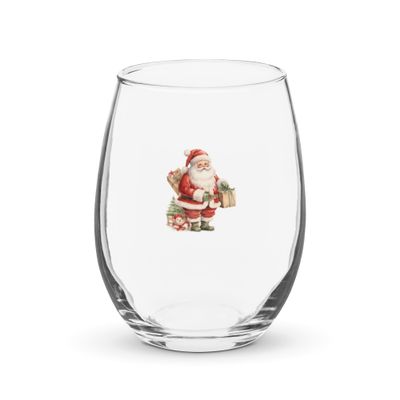 Santa Claus 2 Stemless Wine Glass