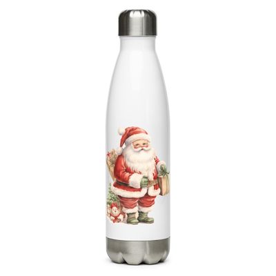 Santa Claus 2 Stainless Steel Water Bottle