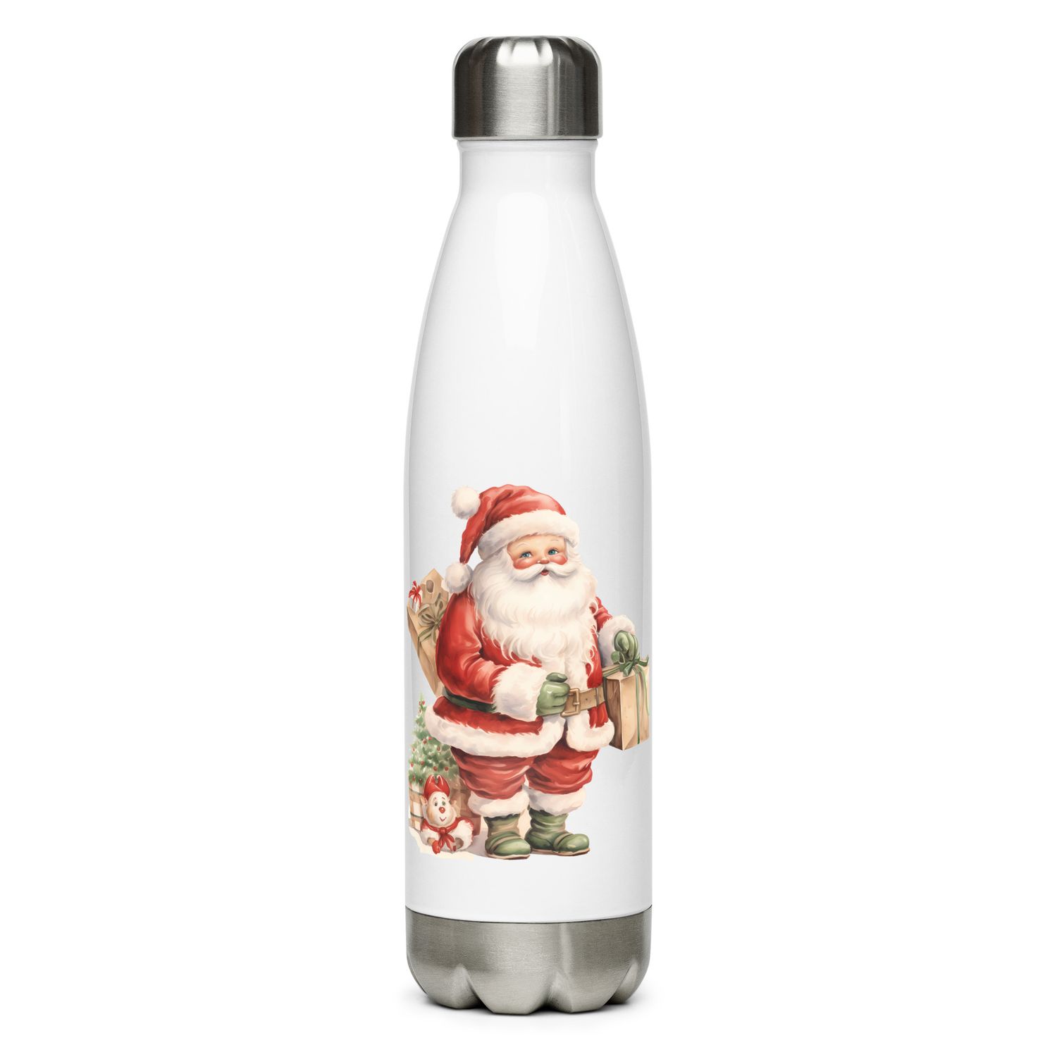 Santa Claus 2 Stainless Steel Water Bottle