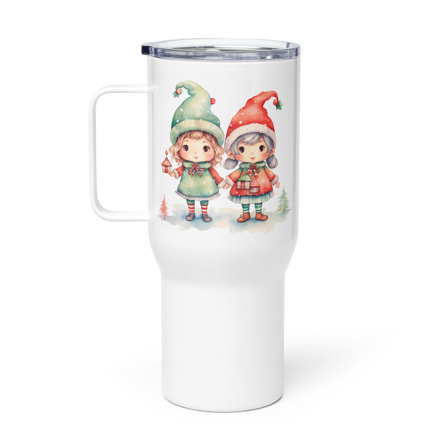 Christmas Elves 2 Travel Mug with a Handle