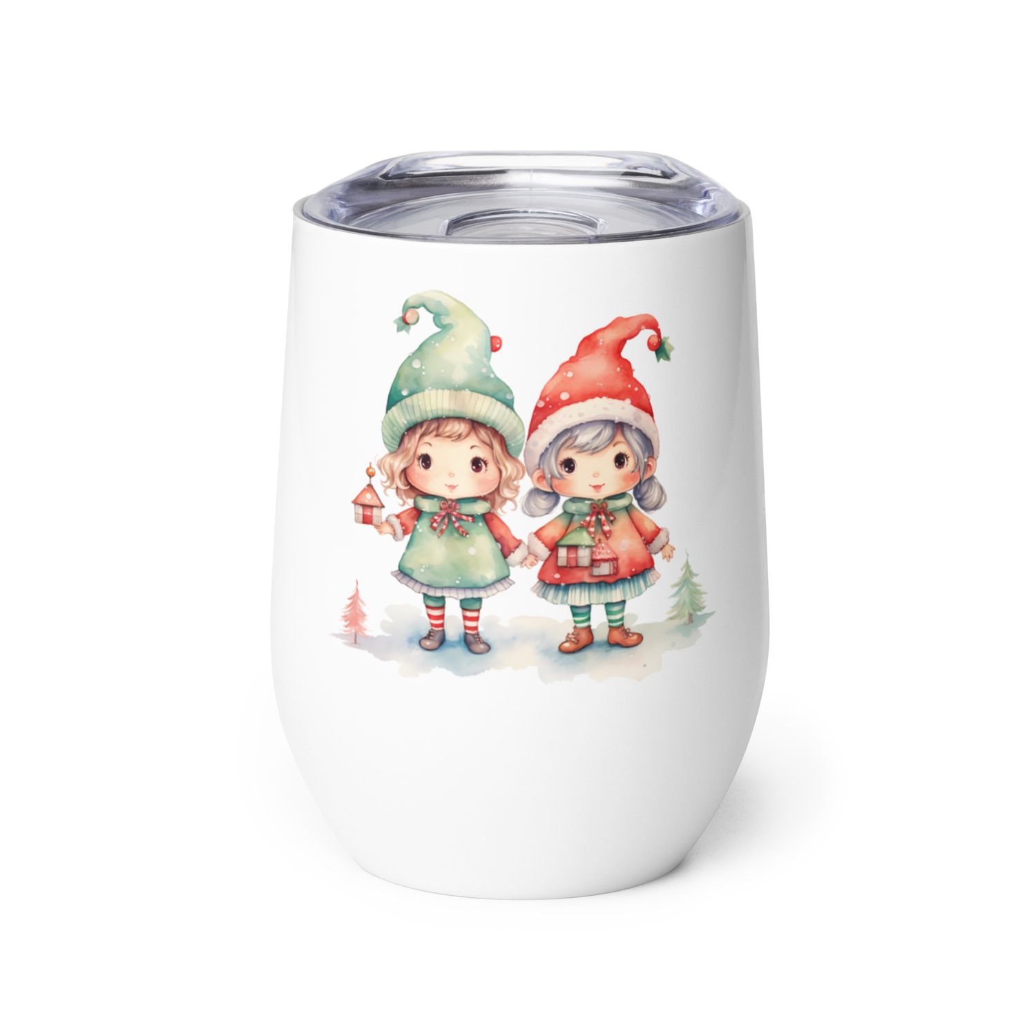 Christmas Elves 2 Wine Tumbler