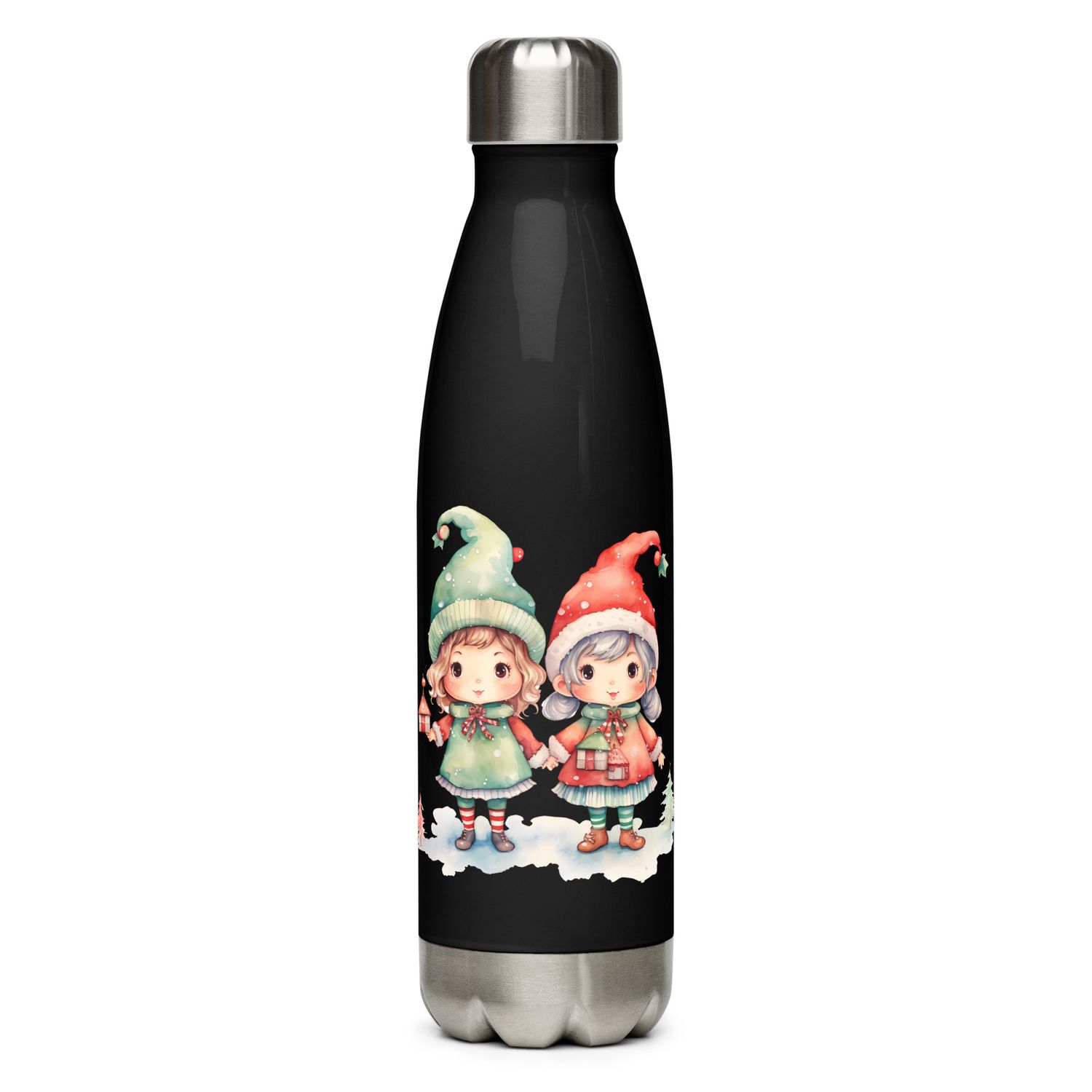 Christmas Elves 2 Stainless Steel Water Bottle