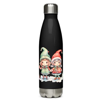 Christmas Elves 2 Stainless Steel Water Bottle