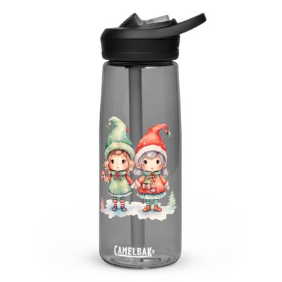 Christmas Elves 2 Sports Water Bottle