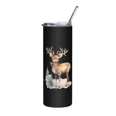 Christmas Reindeer 1 Stainless Steel Tumbler