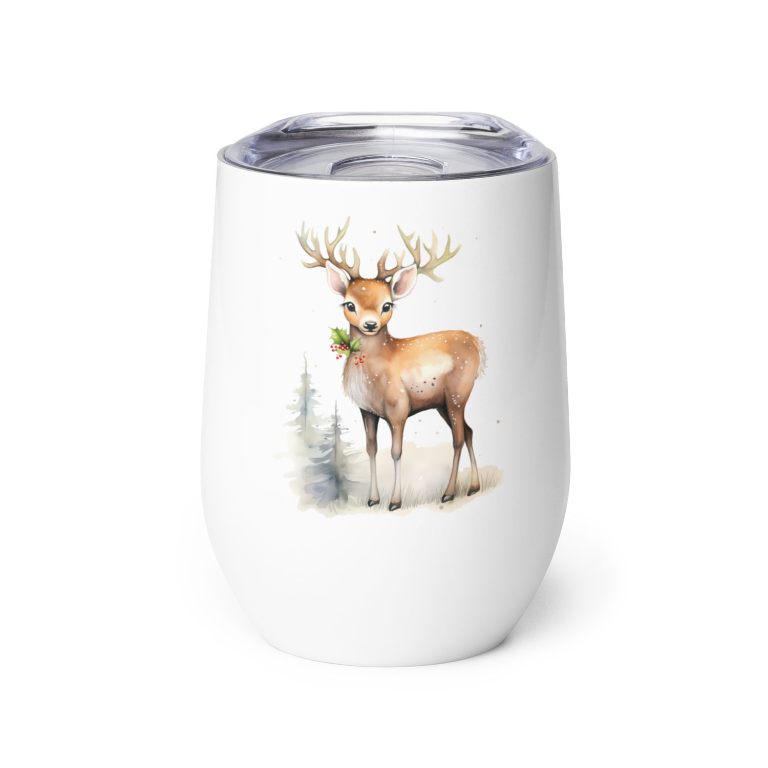 Christmas Reindeer 1 Wine Tumbler