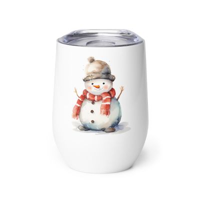 Christmas Snowman 2 Wine Tumbler