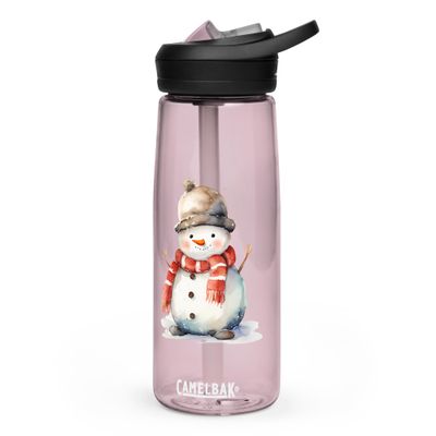 Christmas Snowman 2 Sports Water Bottle