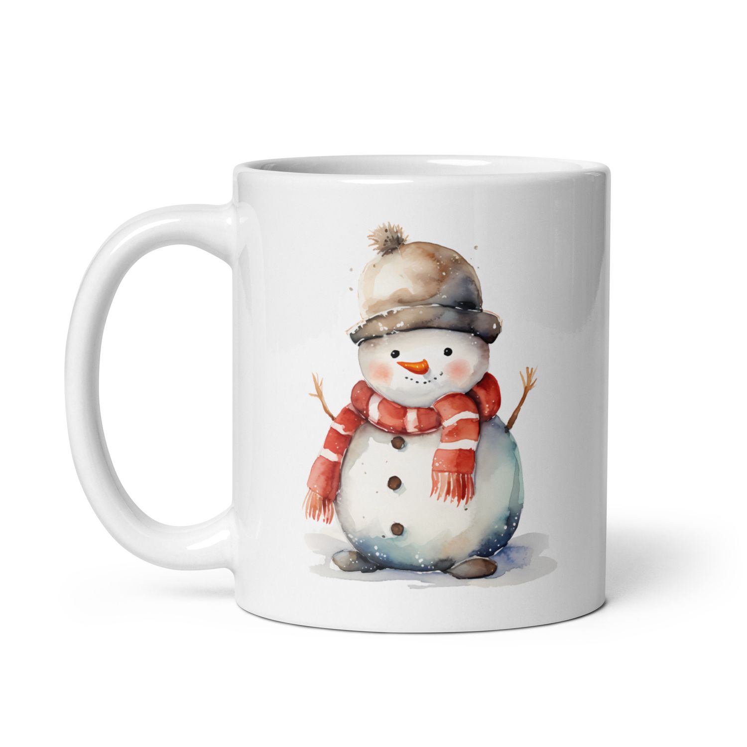 Christmas Snowman 2 White Coffee Mug