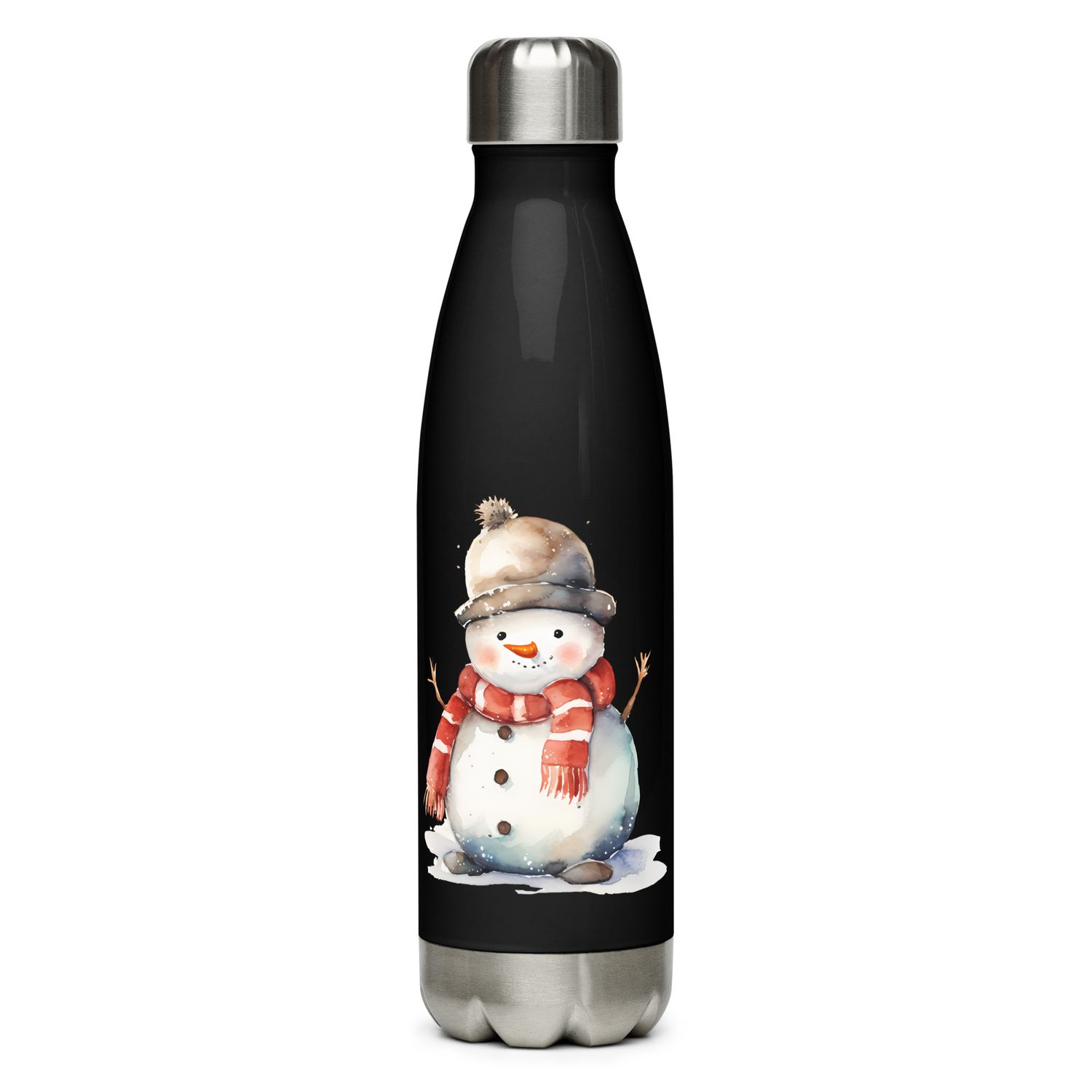 Christmas Snowman 2 Stainless Steel Water Bottle