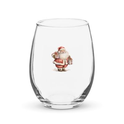 Santa Claus (#5) Stemless Wine Glass