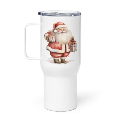Santa Claus (#5) Travel Mug with a Handle