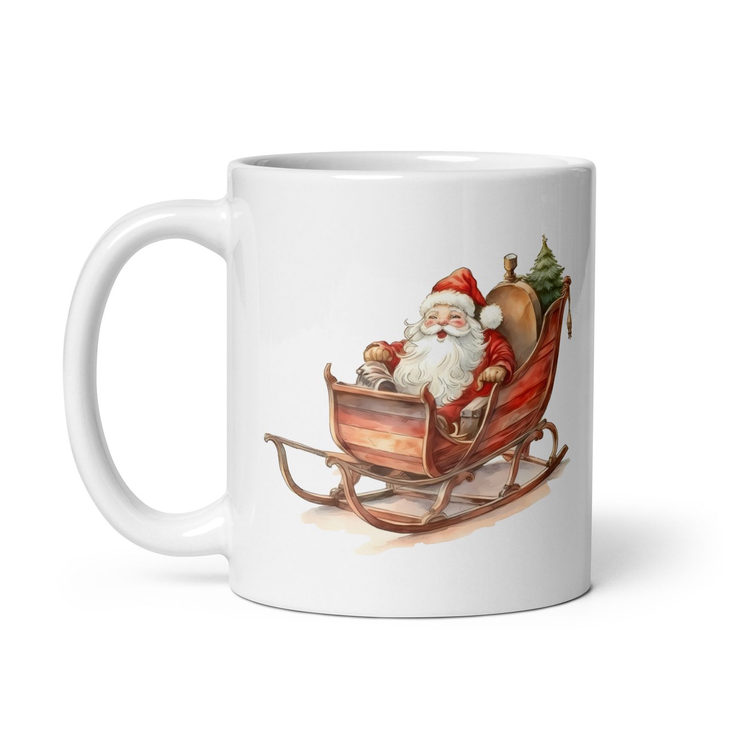 Santa&#39;s Sleigh 1 White Coffee Mug