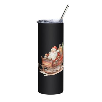Santa&#39;s Sleigh 1 Stainless Steel Tumbler