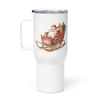 Santa&#39;s Sleigh 1 Travel Mug with a Handle