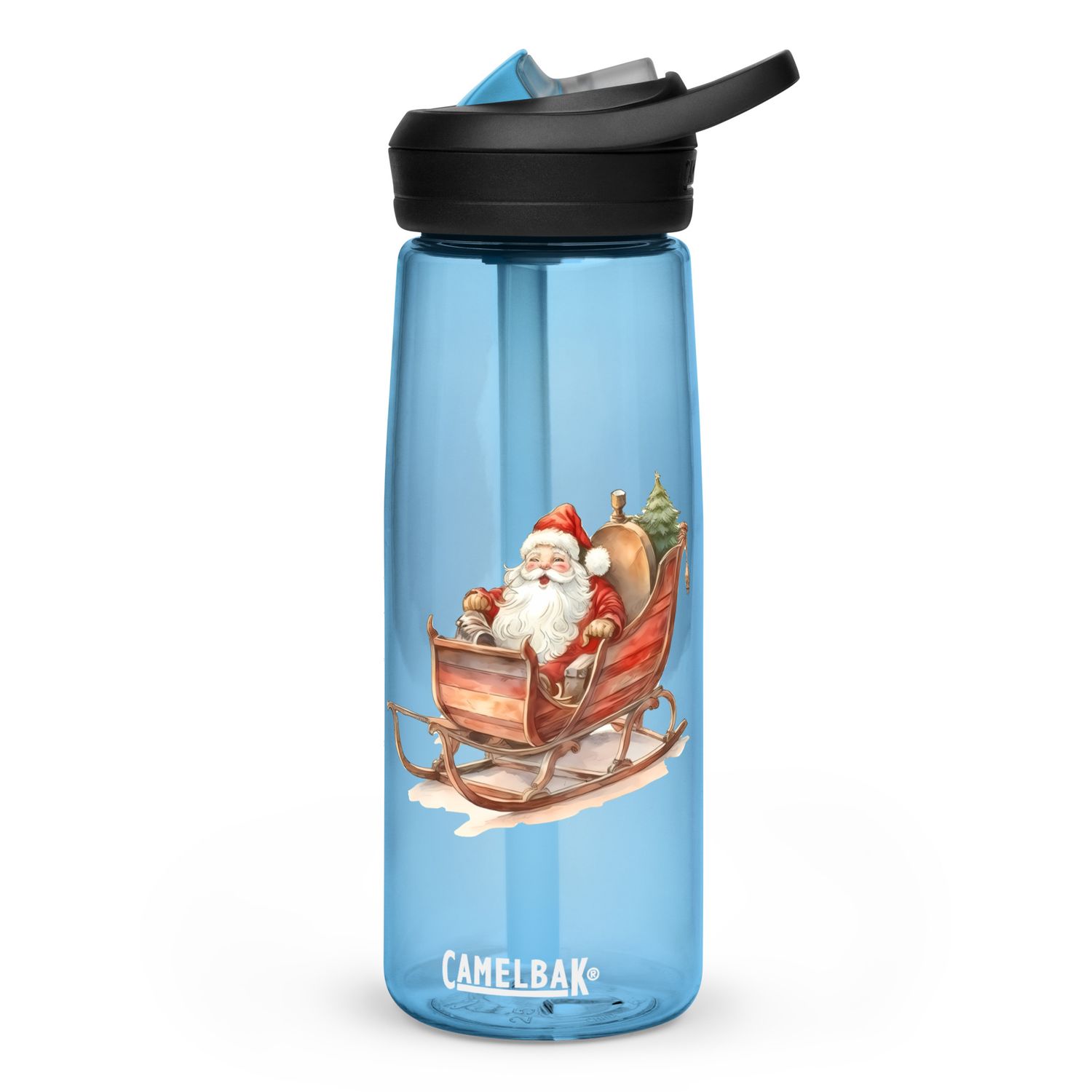 Santa&#39;s Sleigh 1 Sports Water Bottle