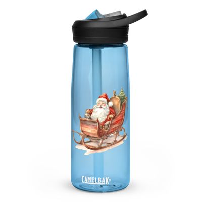 Santa&#39;s Sleigh 1 Sports Water Bottle